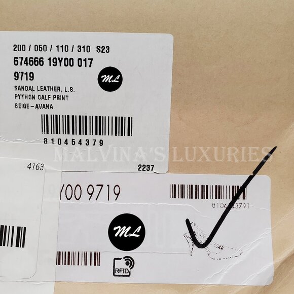 GUCCI SHOES MID HEEL SLINGBACK PUMPS PYTHON PRINT LEATHER G LOGO sz 41 11 - Picture 15 of 15